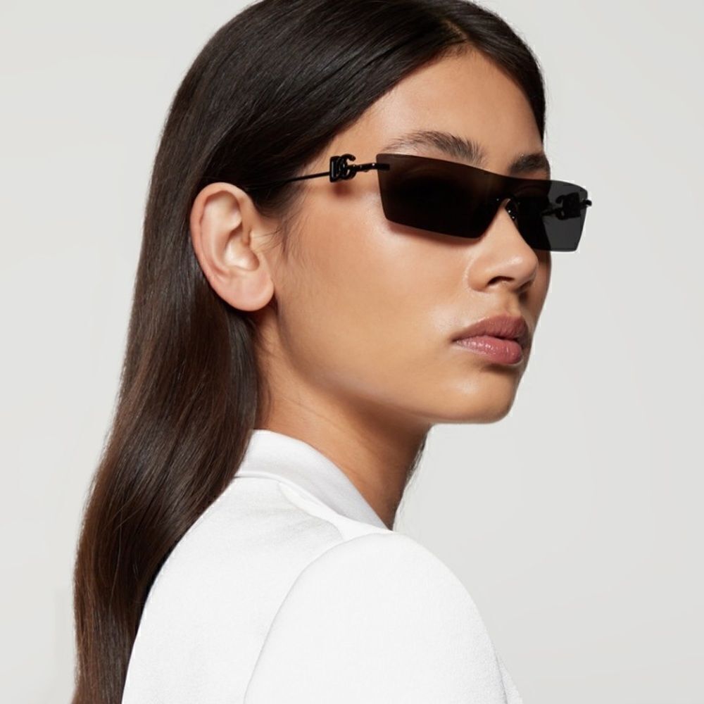 DOLCE&GABBANA Sunglasses DG2292 01/87 Black/Dark Grey Unisex NEW